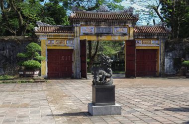 Kalenin içinde. İmparatorluk yasak şehir. Hue, Vietnam. 