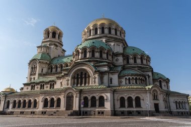Sofya 'nın şehir merkezindeki Alexander Nevsky Katedrali, Bulgaristan