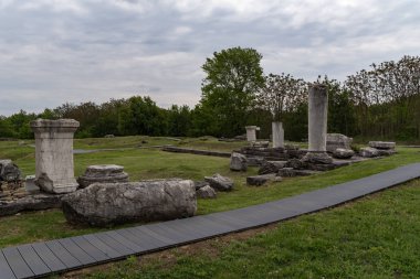 Nikopolis ad Istrum-Veliko Tarnovo yakınında, Bulgaristan 'ın eski Roma kasabasının Harabeleri.