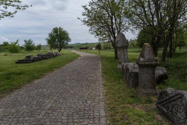 Nikopolis ad Istrum-Veliko Tarnovo yakınında, Bulgaristan 'ın eski Roma kasabasının Harabeleri.