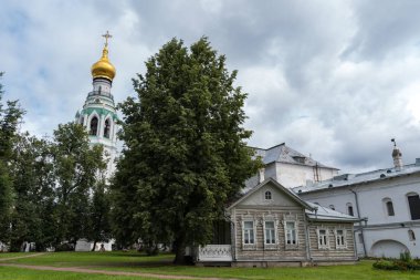 Vologda Kremlin ve Ayasofya Katedrali çan kulesiyazlık ev. Vologda, Rusya Federasyonu