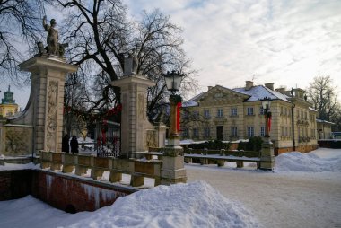 Kral 2. Jan 'in (Wilanow ya da Wilanowski) Kar altındaki sarayının kış manzarası. Wilanow.