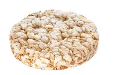 Beyaz arka plan üzerinde izole şişkin buğday kek