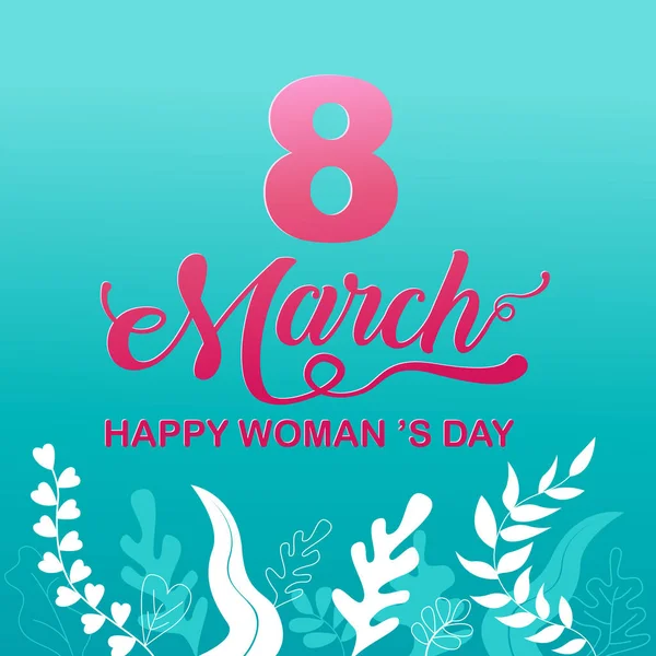 Happy Women Day Holiday March Girl Head Silhouette Cutout Flower — стоковый вектор