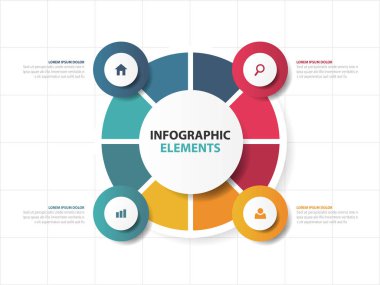 Soyut renkli iş Infographics elemanları,