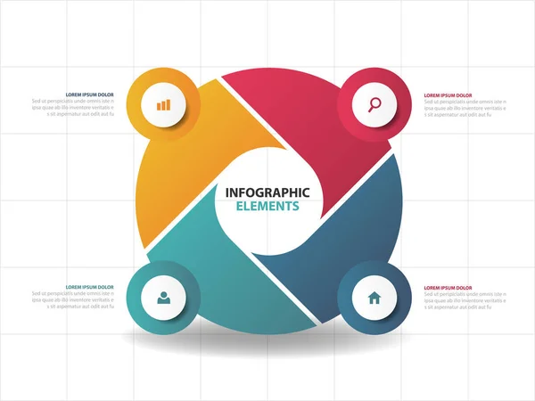 Абстрактные красочные элементы бизнеса Инфографика , Векторная Графика