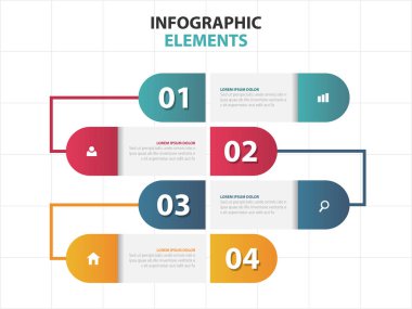 Soyut renkli iş Infographics elemanları, sunum t