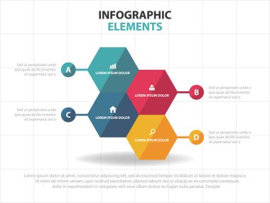 Soyut renkli iş Infographics elemanları, sunum t