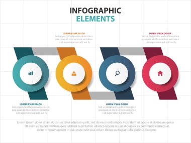 Soyut renkli iş Infographics elemanları, sunum t