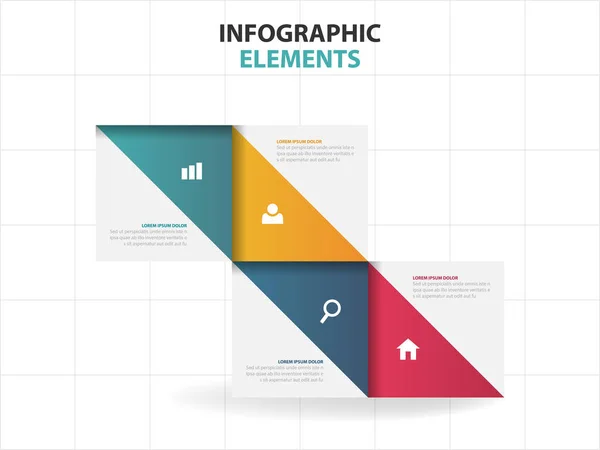 Abstracto colorido negocio Infografías elementos, presentación t — Vector de stock