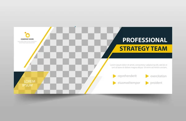 Corporate Business Banner Vorlage, horizontale Werbung Business Banner Layout-Vorlage Zeichenset, saubere abstrakte Cover-Header Hintergrund für Website-Design — Stockvektor