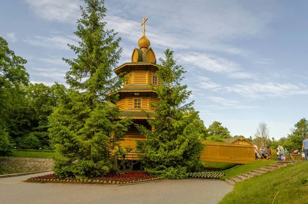 Capilla Madera Serafimo Sarovsky Verano Diveevo — Foto de Stock