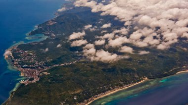 Uzaydan deniz ve ada manzarası, Palu, Endonezya