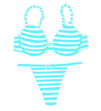 İç çamaşırı taslağını. Sutyen ve külot. Vektör çizim