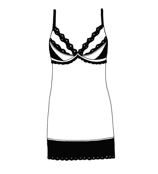 Esboço Lingerie Camisola Sexy Ilustração Vetorial — Vetor de Stock