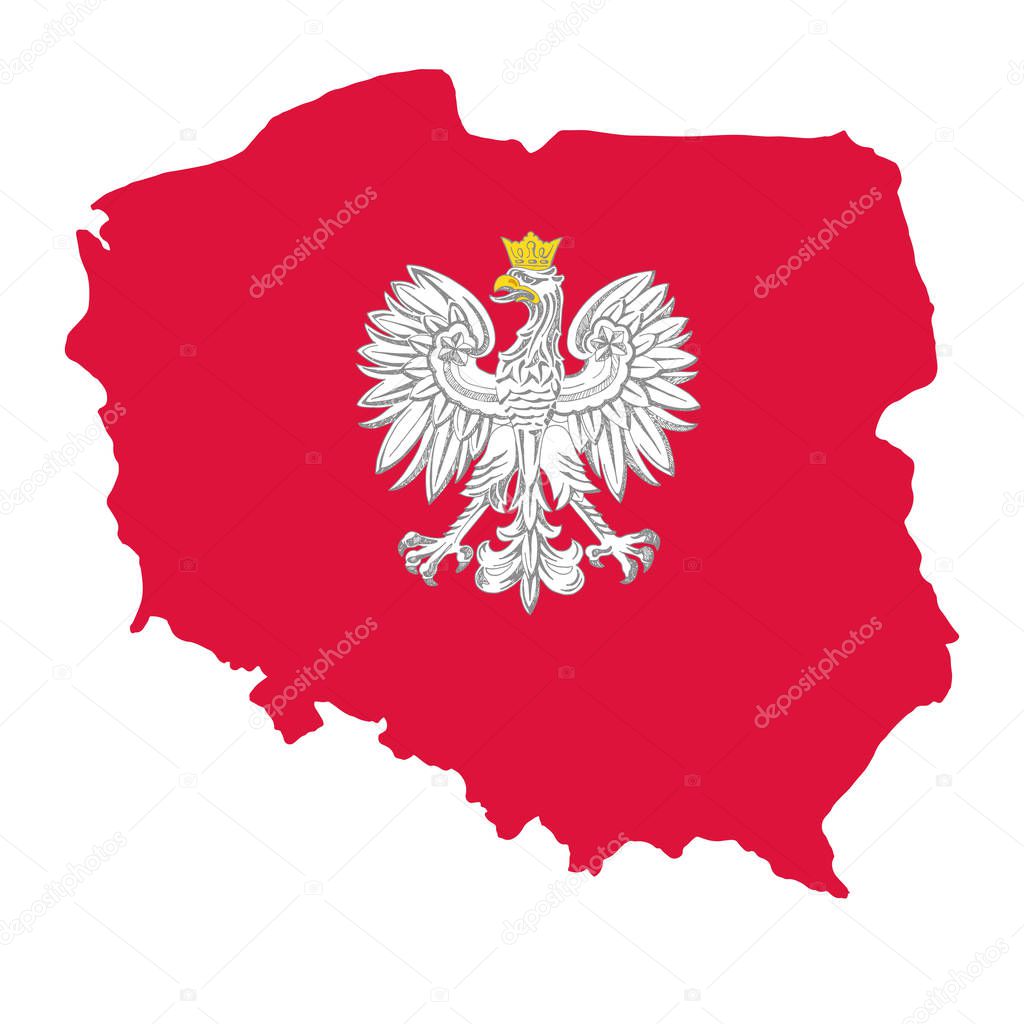 Illustration for the centennial of independence of Poland. Vector illustration