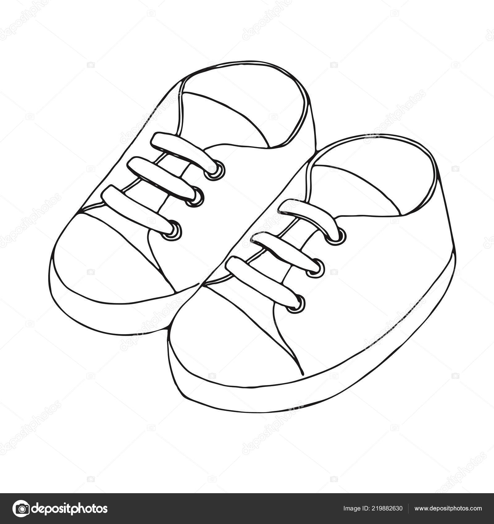 baby shoes sketch