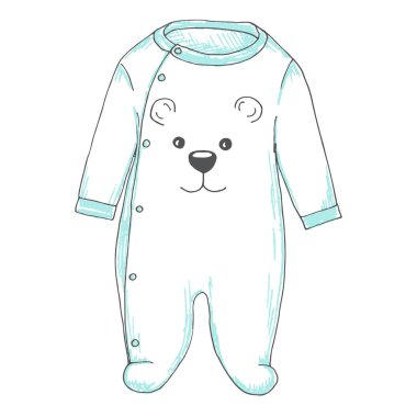 Bir ayının yüz bebek giyerlerdi. Kroki