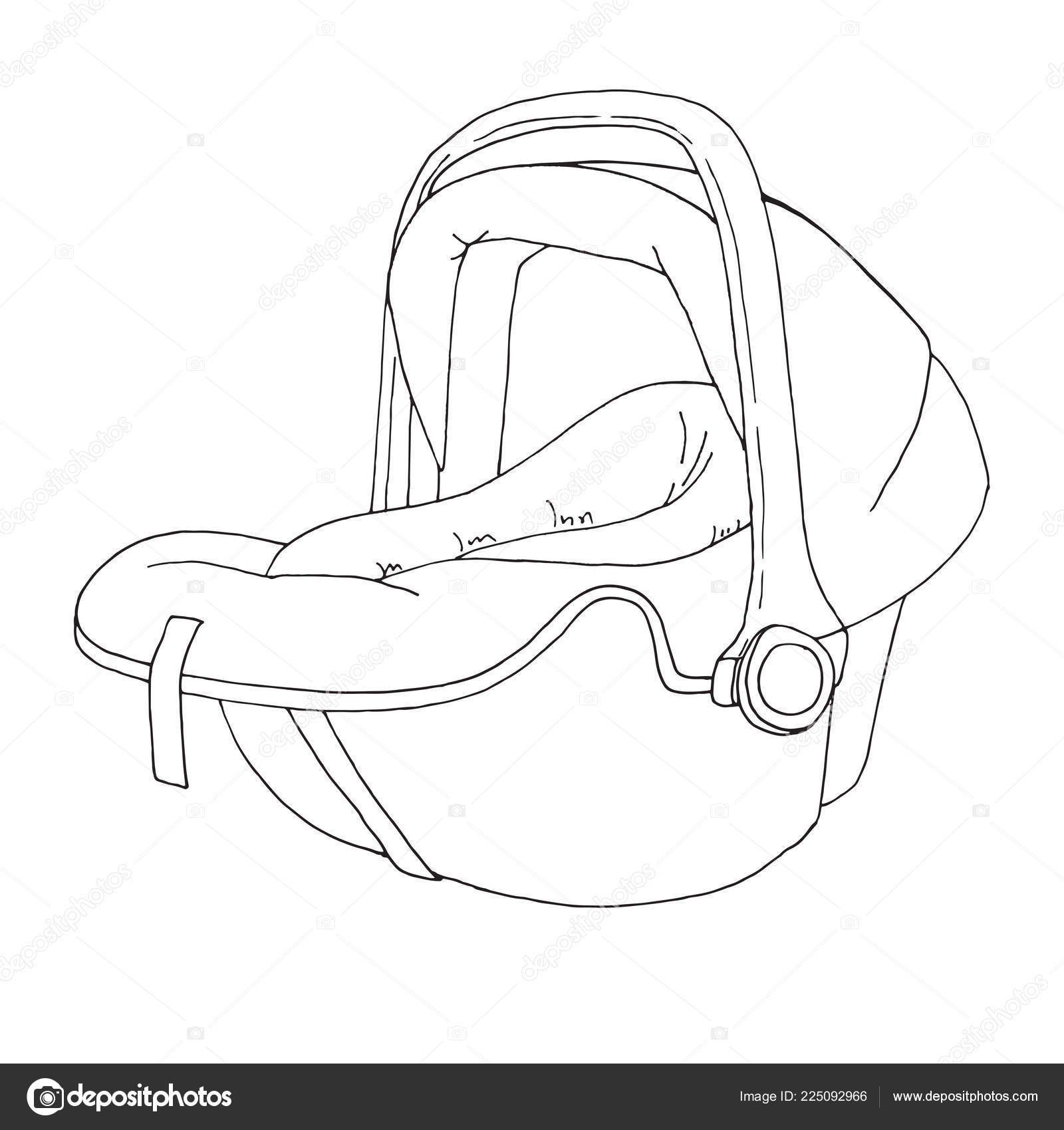 Assento Do Bebê Desenho Do `s Da Criança Ilustração do Vetor