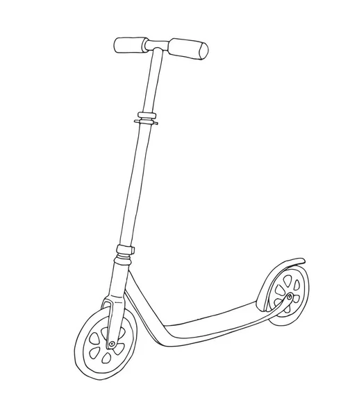 Kick Scooter Isolé Sur Fond Blanc Illustration Vectorielle — Image vectorielle