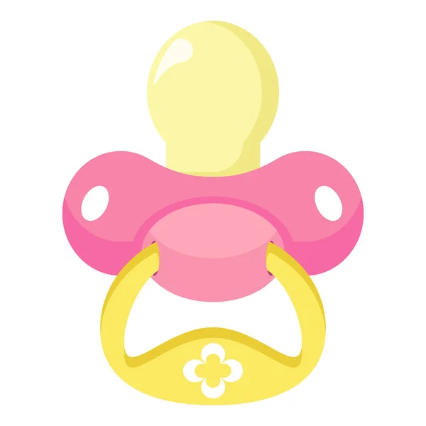 Baby Pacifier Isolated White Background Vector Illustration — Stock Vector