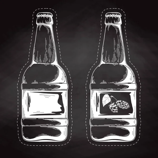 Набор Пивных Бутылок Векторная Иллюстрация Рисунок — стоковый вектор