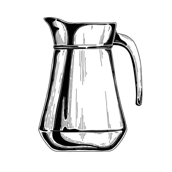 一个水罐的逼真的素描 向量例证 — 图库矢量图片
