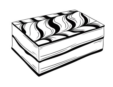 Pasta dilimi beyaz bir arka plan üzerinde izole.