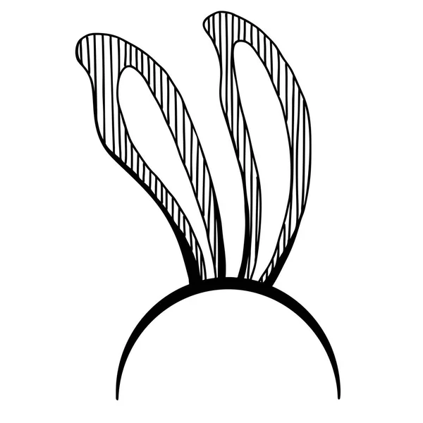 复活节兔子耳朵的素描. — 图库矢量图片