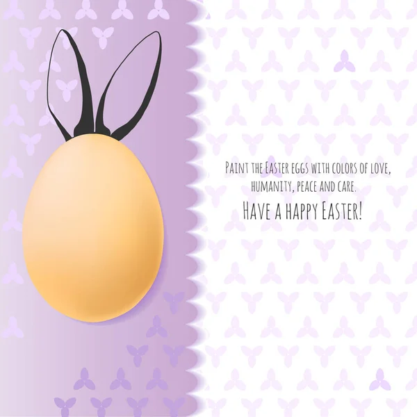 Paskalya kartı gerçekçi yumurta ve elle çizilmiş öğeleri ile renk. — Stok Vektör
