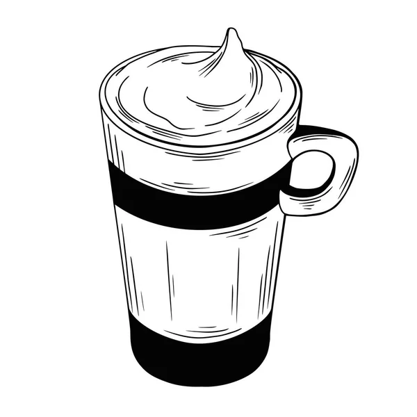 Cocktail di caffè isolato su fondo bianco. Illustrazione vettoriale — Vettoriale Stock