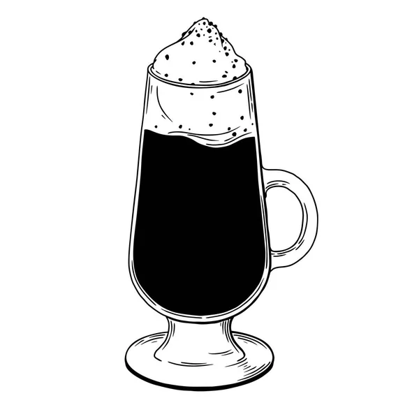 Koktajl kawy na białym tle. Ilustracja wektorowa — Wektor stockowy