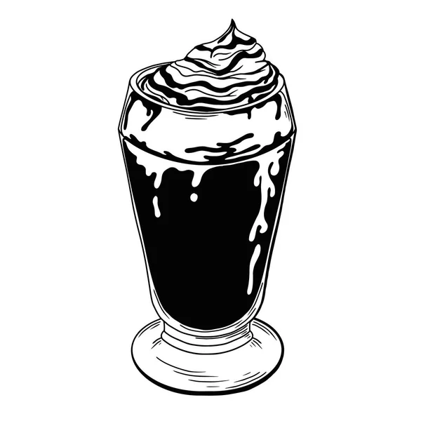 Kávový koktejl izolovaný na bílém pozadí. Vektorová ilustrace — Stockový vektor