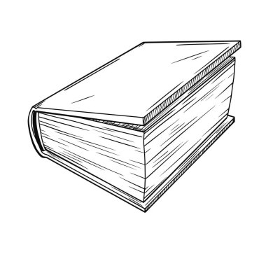 Gerçekçi kroki kitabı. Kitap beyaz bir arka planda izole edilir. Vektör