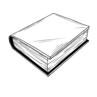 Gerçekçi kroki kitabı. Kitap beyaz bir arka planda izole edilir. Vektör