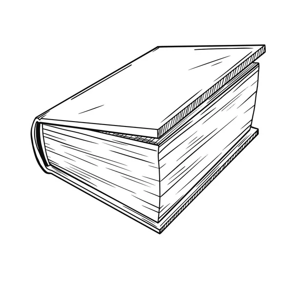 Livre de croquis réaliste. Le livre est isolé sur un fond blanc. Vecteur — Image vectorielle