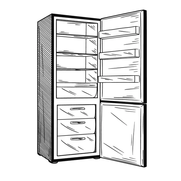 Kühlschränke isoliert auf weißem Hintergrund. Vektorillustration — Stockvektor