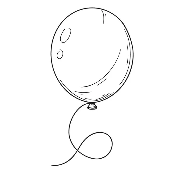 Ballon Balles Gonflables Sur Une Ficelle Illustration Vectorielle Dans Style — Image vectorielle