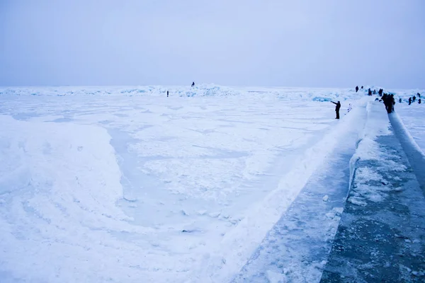 Zmrzlé Moře Tání Ledu — Stock fotografie