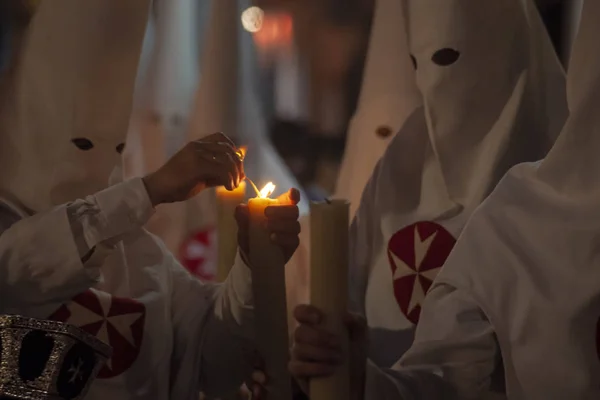 Heilige Week Sevilla Penitents — Stockfoto