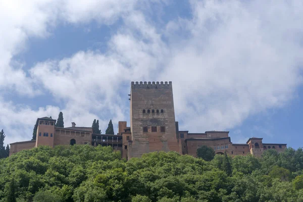 Belas Vistas Maior Monumento Árabe Andaluzia Alhambra Granada — Fotografia de Stock