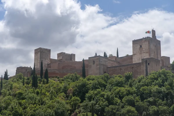 Belle Vue Sur Grand Monument Arabe Andalousie Alhambra Grenade — Photo