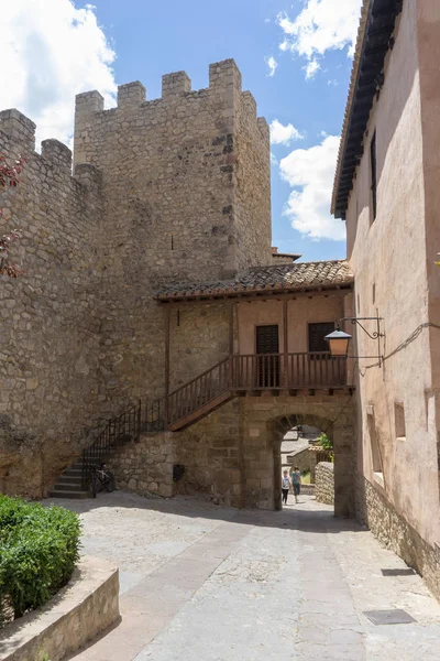 Középkori falvak, Spanyolország, Albarracn-a Teruel tartomány — Stock Fotó