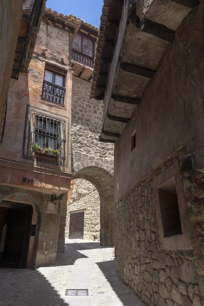 Mittelalterliche Dörfer in Spanien, Albarracn in der Provinz Teruel — Stockfoto