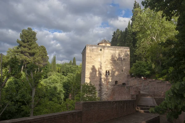 Tornya Fogságban Alhambra Granada — Stock Fotó