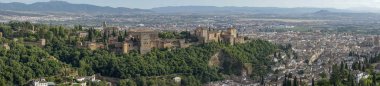 panoramik alhambra, granada, İspanya