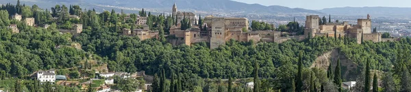panoramik alhambra, granada, İspanya