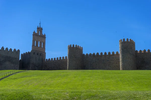 Passeie Pela Bela Muralha Medieval Ávila Espanha — Fotografia de Stock