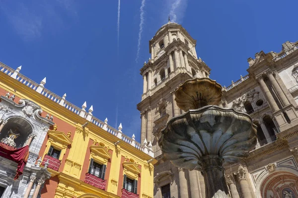 Severní Věž Katedrály Málaga Andalusii — Stock fotografie