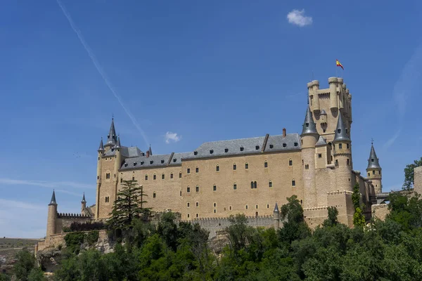 Monumenten van de stad Segovia, het Real Alcazar, Spanje — Stockfoto